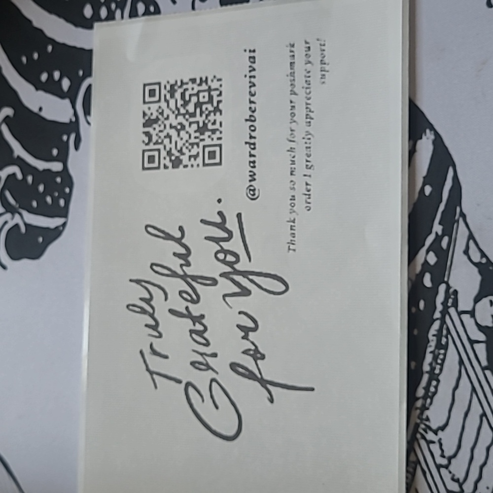 50 Custom 4x6 Cursive Qr Code Thank You Notes Labels/Thank You Stickers